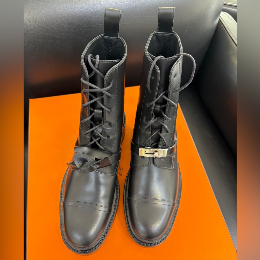Hermes Black Funk Women's Boots NWT